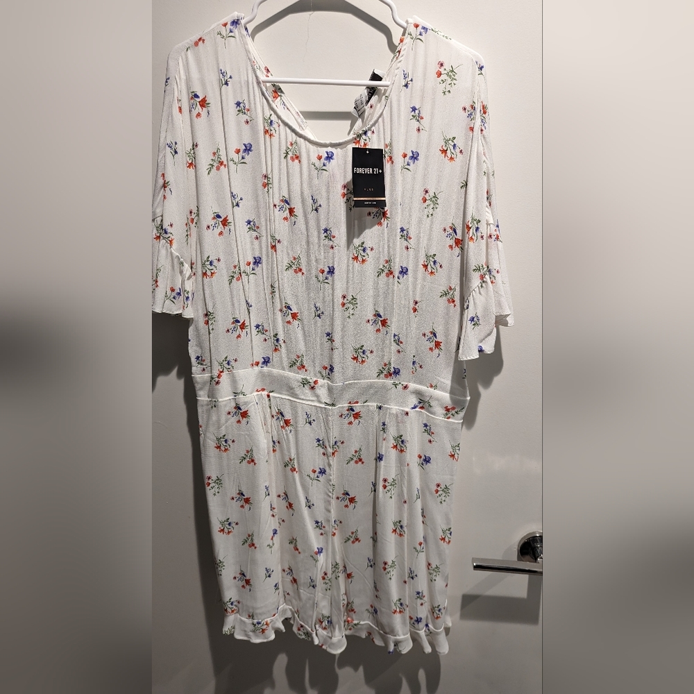 White and Floral Jumpsuit